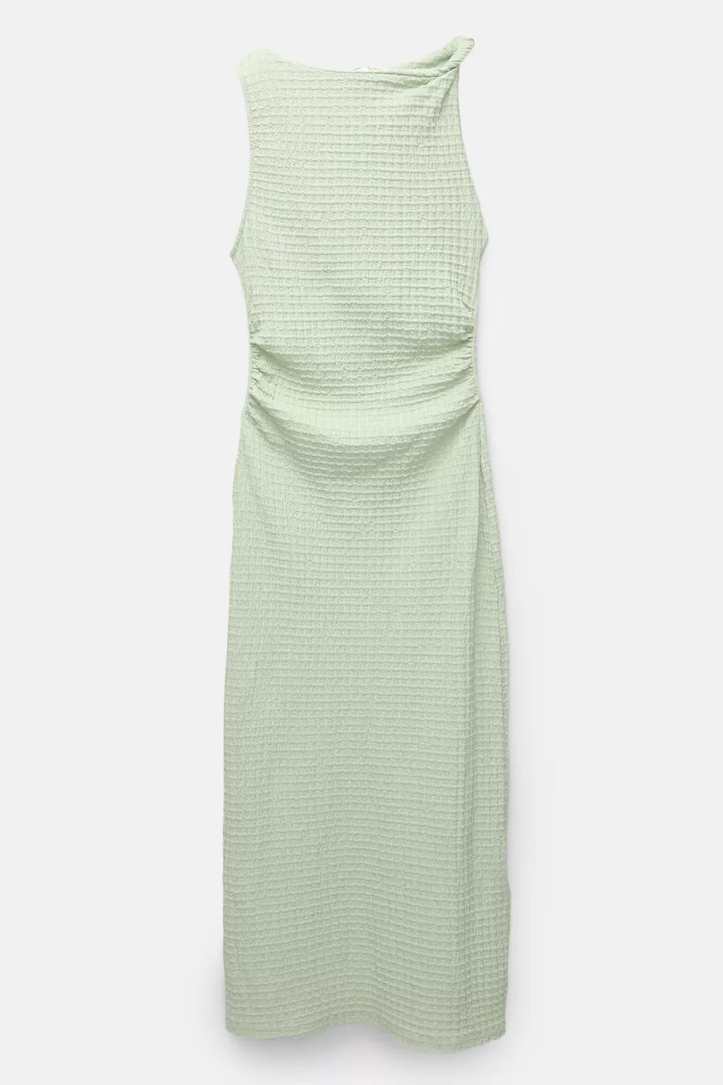 Creased-effect midi dress