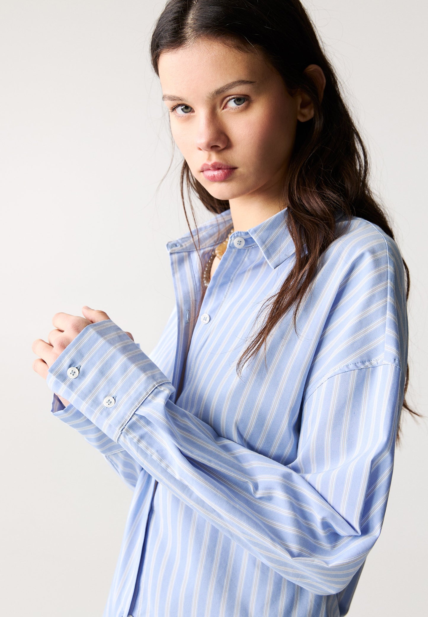 Pullandbear - STRIPED OVERSIZE - Chemisier