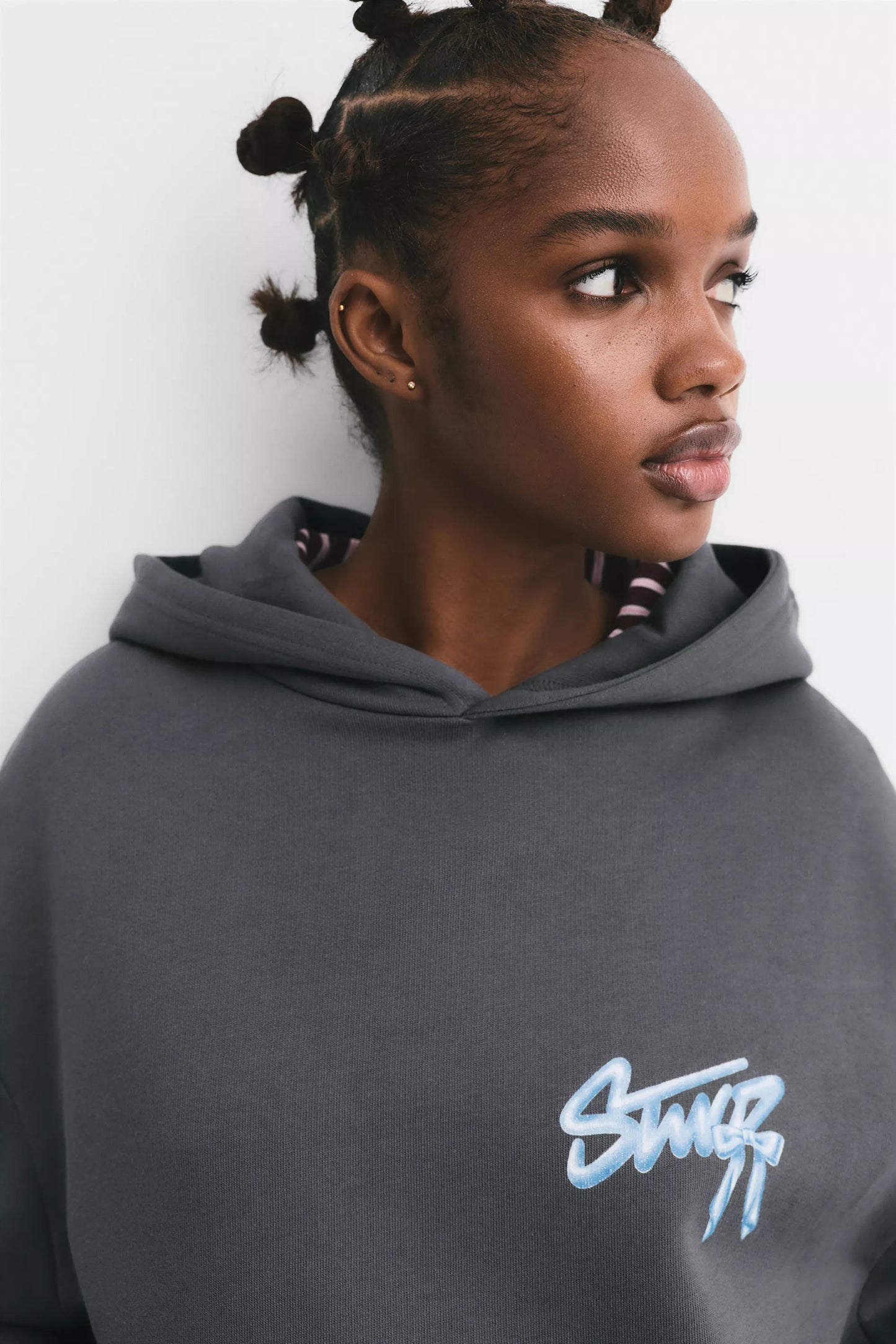 Hoodie with bow graphic - Pullandbear