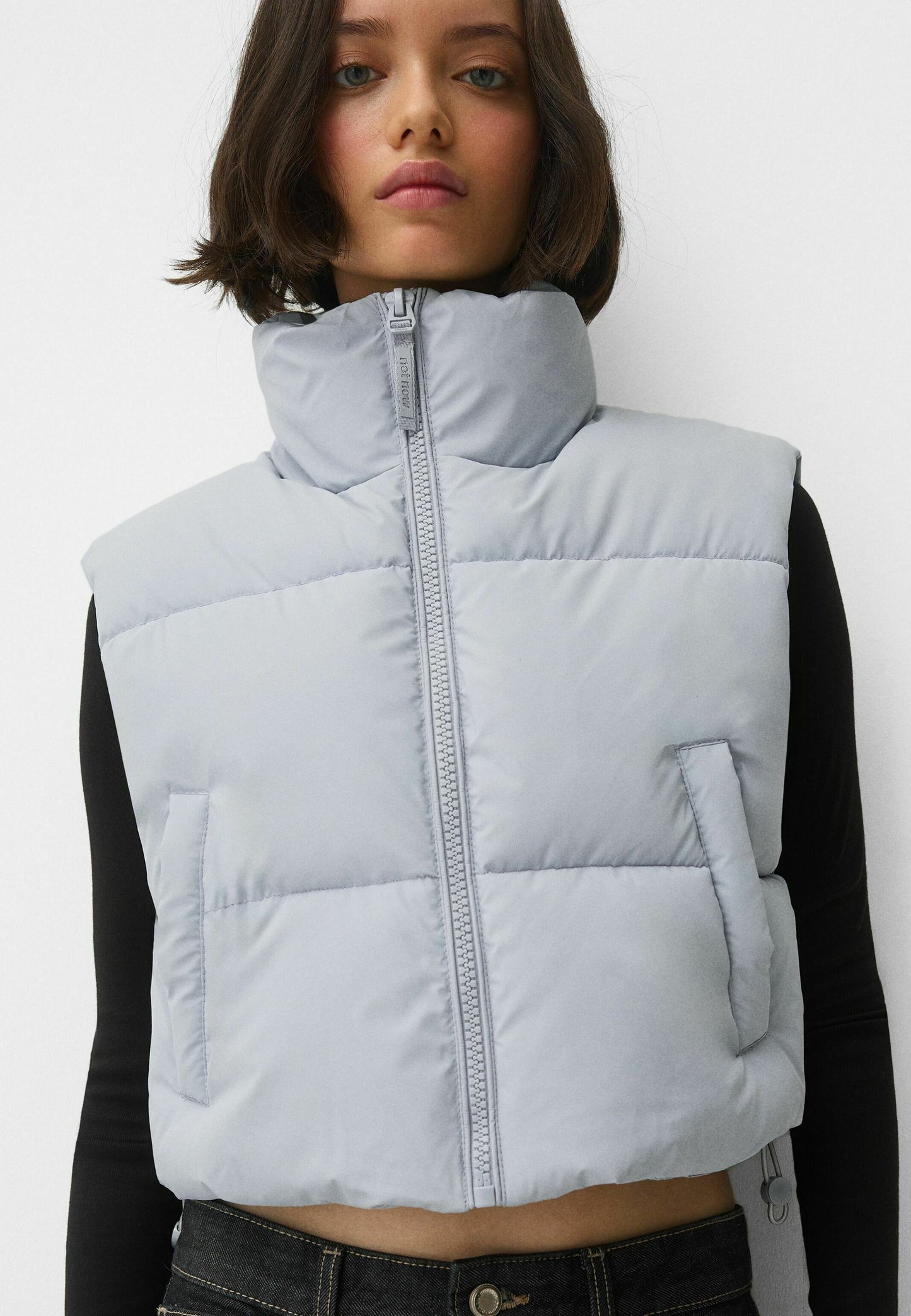 Bershka - CROPPED PUFFER - Veste sans manches
