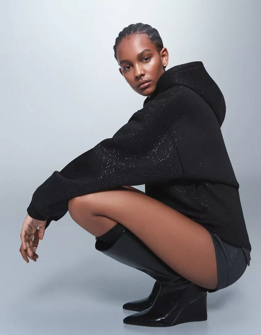 Sweat à capuche paillettes
