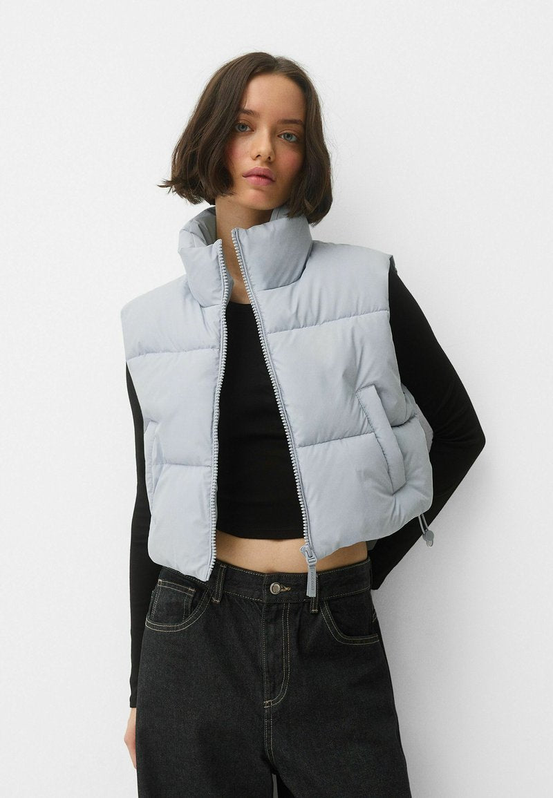 Bershka - CROPPED PUFFER - Veste sans manches