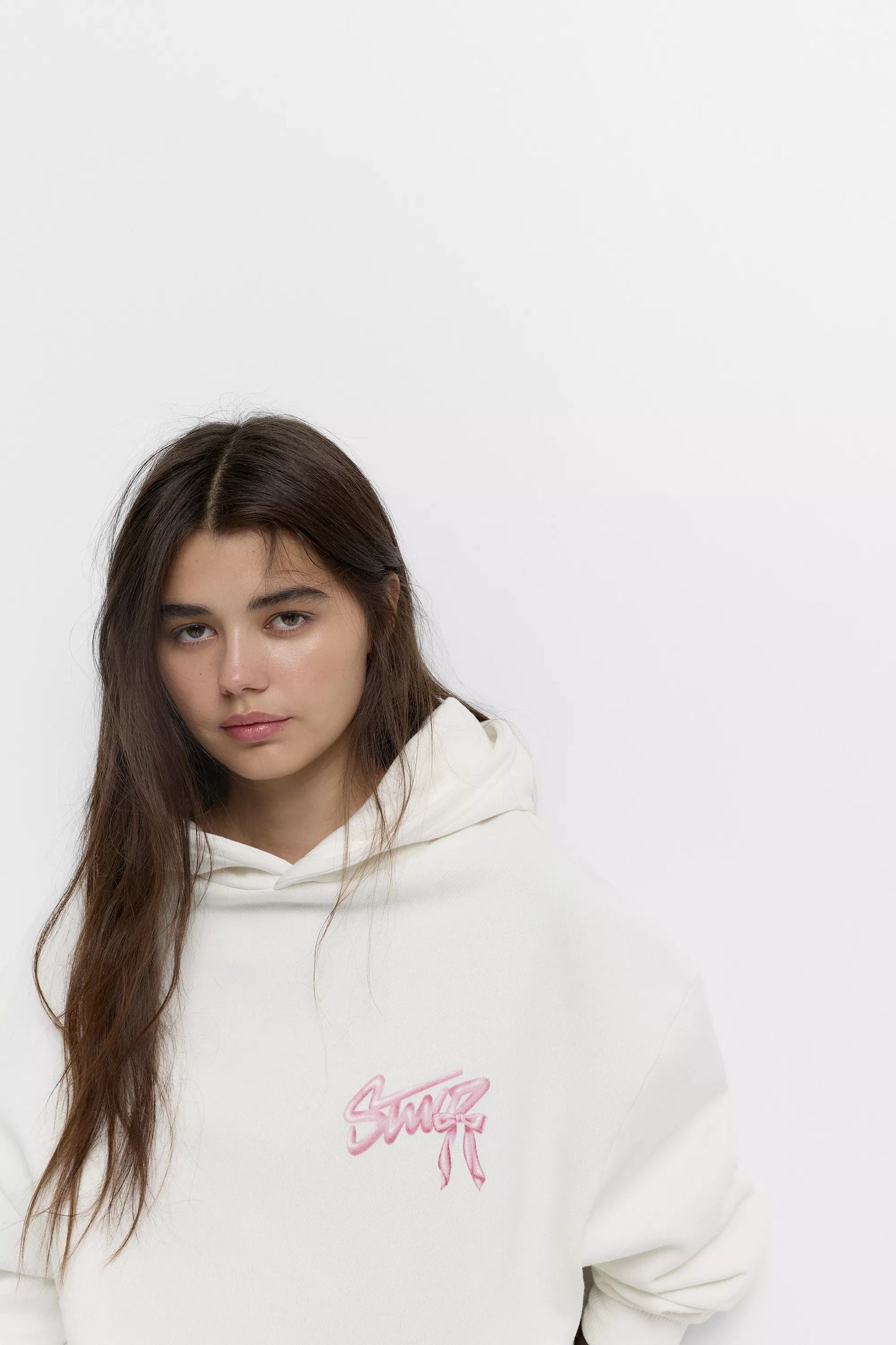 Hoodie with bow graphic - Pullandbear