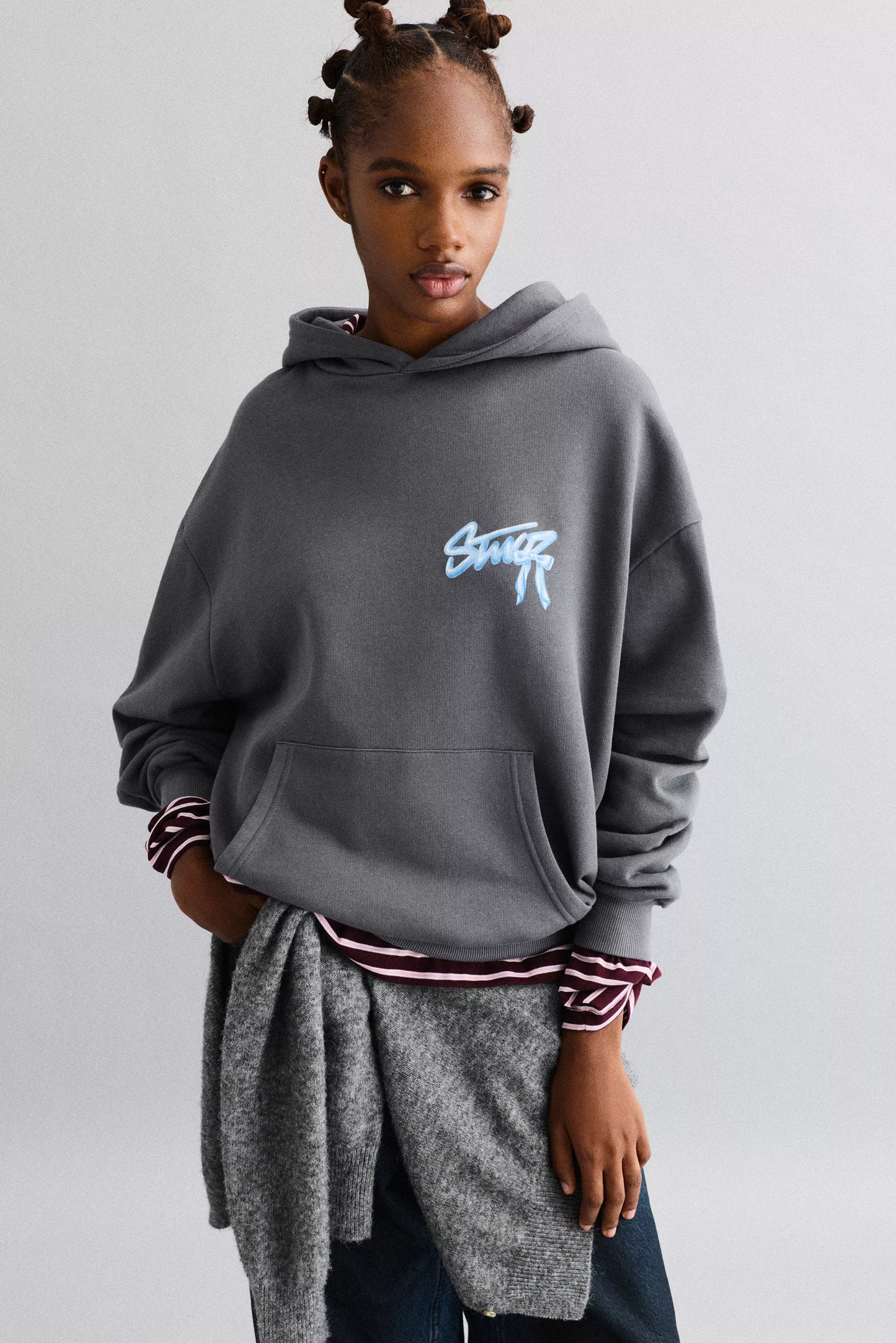 Hoodie with bow graphic - Pullandbear